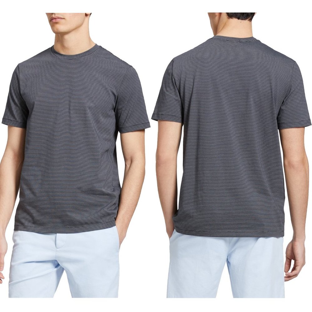 Theory Black Clean Stripe T-shirt M